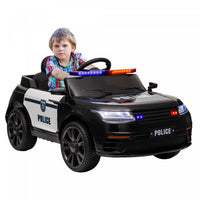 Qaba 12v Electric Car For Kids, Battery Powered Ride-On Kids Car Police Car With Remote Control, 4 S