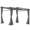 Outsunny 10' X 10' Metal Pergola With Sliding Roof Canopy, Retractable Pergola Canopy For Outdoor, P