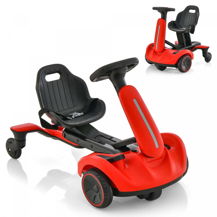 Costway 6v Kids Ride On Drift Car Electric Drifting Go Kart For Kids With 360° Spin Red