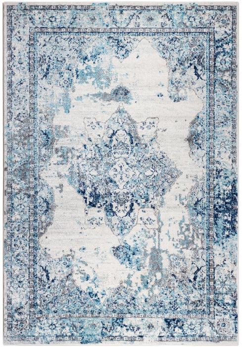 Roma Diamond Blue 4x6 Area Rug 