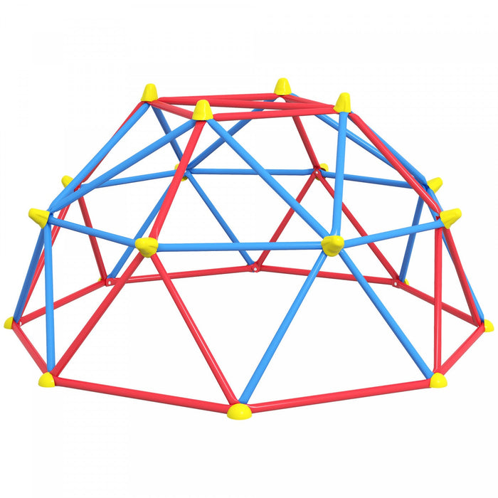 Outsunny 6 Ft Geometric Dome Climber Play Center, Outdoor Jungle Gym With Rust And Uv-resistant Stee