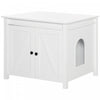 Pawhut Cat Litter Box Enclosure With Openable Top, Cat Washroom Storage Side Table With Double Doors