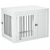 PawHut Furniture Style Dog Crate with Two Doors, End Table Pet Cage Kennel with Locks, for Medium Dogs - White