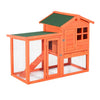 Pawhut 48” X 24\" X 36\" Deluxe Waterproof Rabbit Hutch Wooden Bunny Cage Small Animal House With Ladd