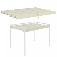 Outsunny Retractable Pergola Roof, Sun Shade Cover For 9.8' X 7.1' Pergola