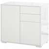 HOMCOM High Gloss Buffet Sideboard with Drawers Kitchen Storage Cabinet