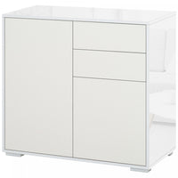 HOMCOM High Gloss Buffet Sideboard with Drawers Kitchen Storage Cabinet