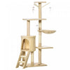 Pawhut 52\" Multi-level Cat Tree Kitten Playhouse Kitty Activity Center Scratching Post Rest Condo Wi