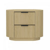 Olivia Modern 27\" Nightstand in Natural Oak (2-Drawer) 