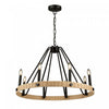 Perris 8-Light Black Chandelier 