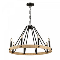 Perris 8-Light Black Chandelier 