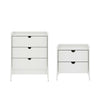 Coney Mid-Century Modern 2-Piece Dresser Set in White 