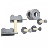 Pawhut 5pcs Cat Wall Shelves, Cat Wall Shelves And Perches For Wall With Condo, Cushion, Scratching