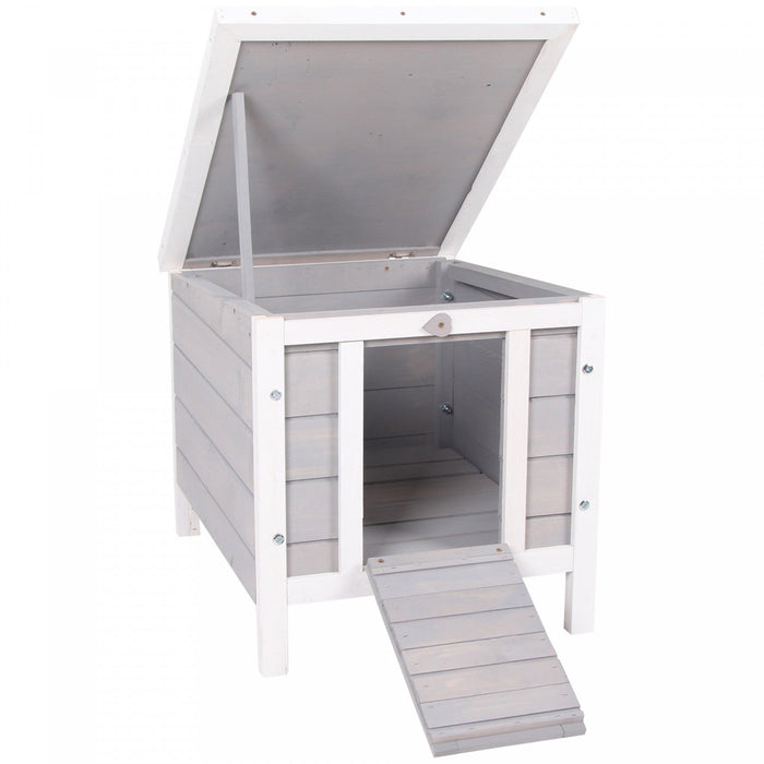 Pawhut 20\"x16.5\"x17\" Wooden Rabbit Hutch Small Animal House Bunny Guinea Pig Pet Cage Coop Cat Shelt