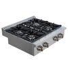 Ancona 30\" Commercial Style Slide-In Gas Cooktop - AN-2160 