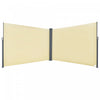 Outsunny Patio Retractable Double Side Awning, Folding Privacy Screen Fence, Privacy Wall Corner Div