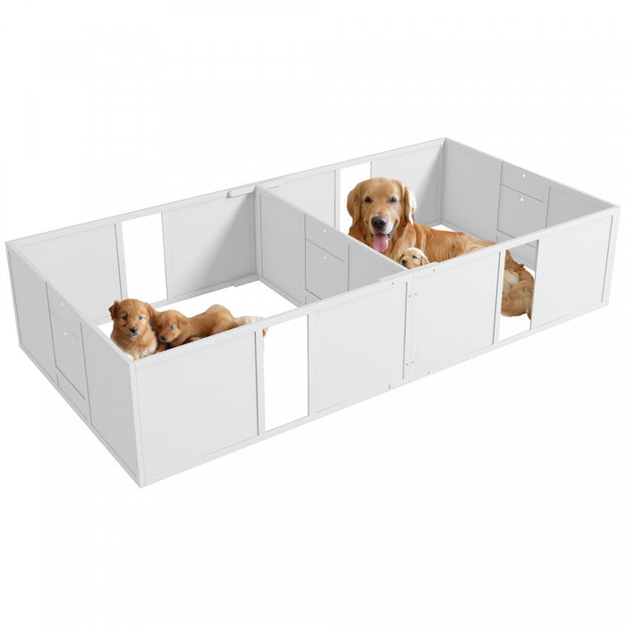Pawhut Whelping Box For Dogs And Puppies, Dog Whelping Pen, Dog Birth Supplies Indoor With Removable