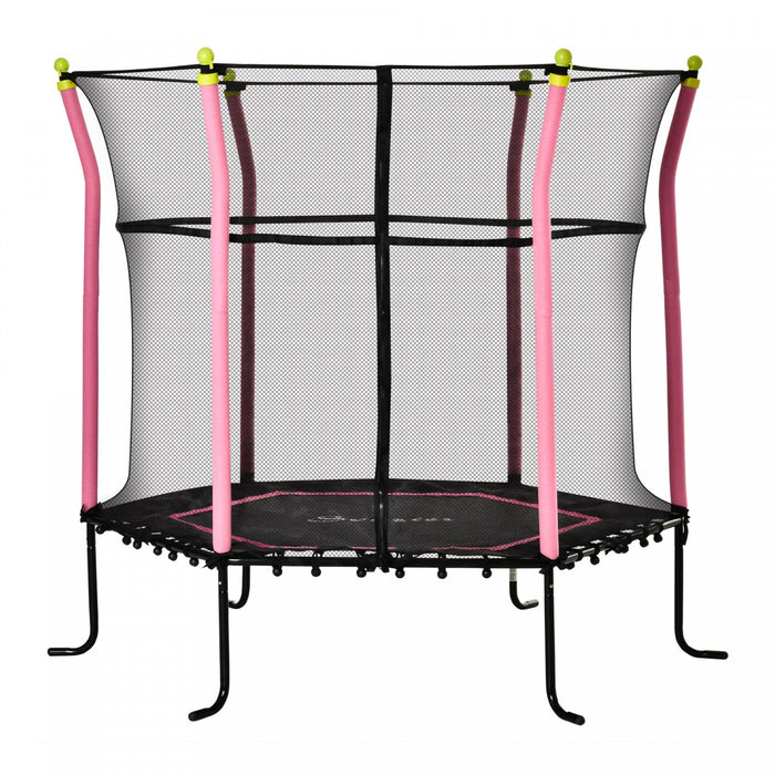 Soozier 63\" Kids Trampoline Mini Indoor/outdoor Bouncer Jumper With Enclosure Net Elastic Thick Padd