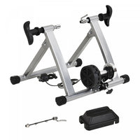 Soozier Bike Trainer Magnetic Bicycle Stand Indoor Exerciser W/ Quick Release Skewer, 5 Levels Resis