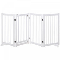 Pawhut Wooden Dog Gate, 4 Panel 36