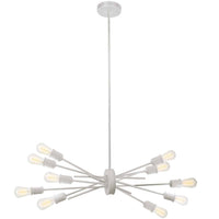 Dainolite Nebraska 10 Light Horizontal Pendant Matte White Finish Lamp