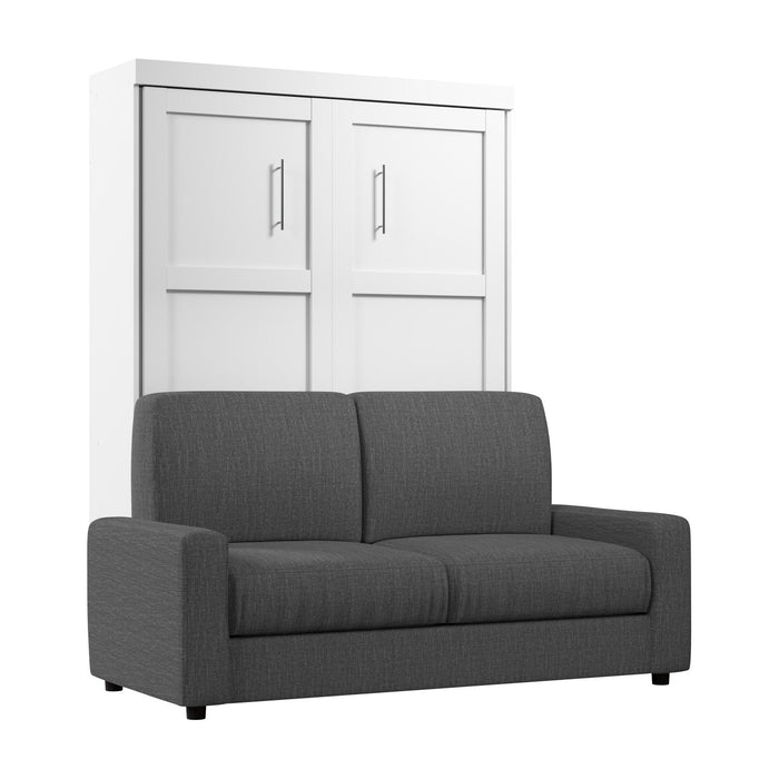 Bestar Pur Full Murphy Bed with Sofa - White