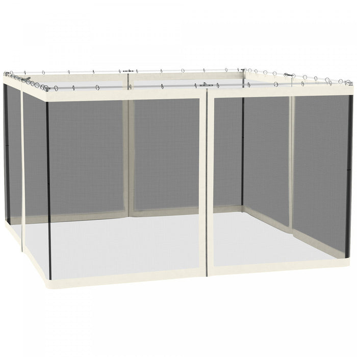 Outsunny 10' X 12' Gazebo Replacement Mosquito Netting, White