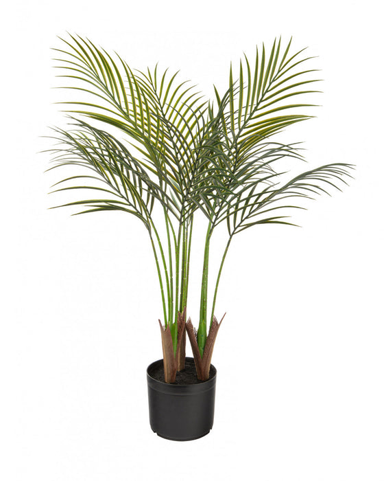 Artificial 35\" Areca Palm Indoor & Outdoor In Black Pot 
