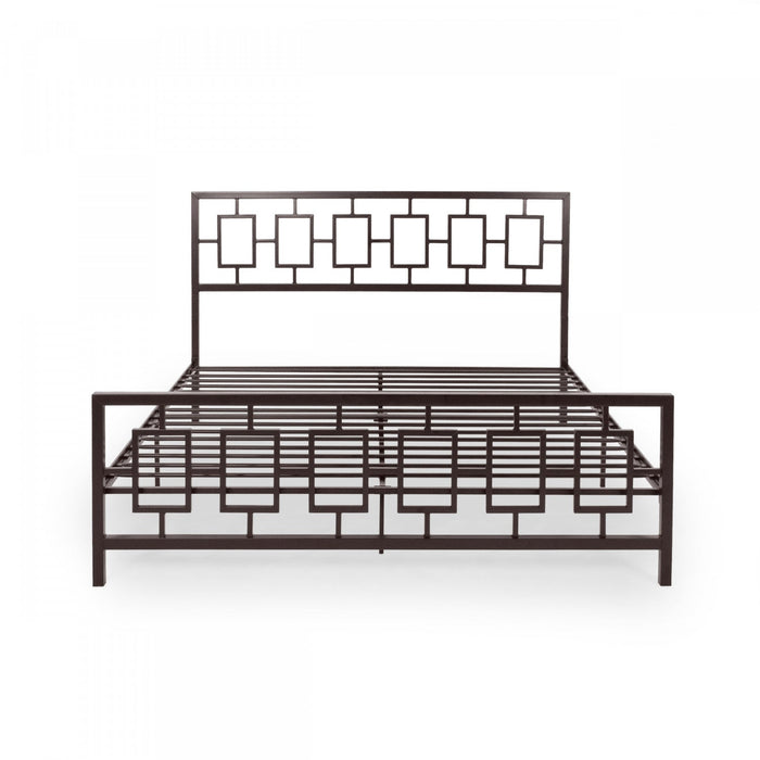 Henry Metal Bed Frame With Vintage Headboard,king Size,copper King Bed 