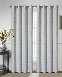 Knightly 3D Jacquard Grommet Pair of Grey Panels - 52x84