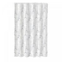 14pc Set Peva S. Curtain 12 Hooks and Bathmat Paris Shower Curtains