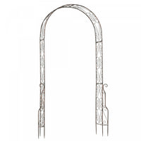 Outsunny 7.5ft Garden Metal Arch Outdoor Walkway Arbor For Decorative Climbing Vine Plants Patio Law