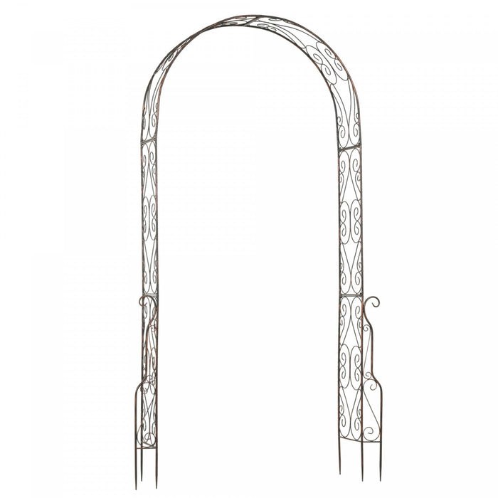 Outsunny 7.5ft Garden Metal Arch Outdoor Walkway Arbor For Decorative Climbing Vine Plants Patio Law
