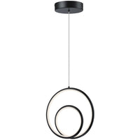 Dainolite Gabriel LED Pendant 22w Matte Black Finish White Silicone Diffuser Lamp