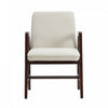 Stella Modern Wood Velvet Armchair in Cream 