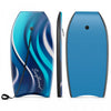 Costway 41" Lightweight Body Board With Eps Core Xpe Deck Hdpe Bottom Crescent Tail Blue