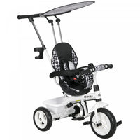 Qaba Kids Tricycle, 6 In 1 Push Bike Stroller With Removable Handlebar, Safety Fence And 5-point Har
