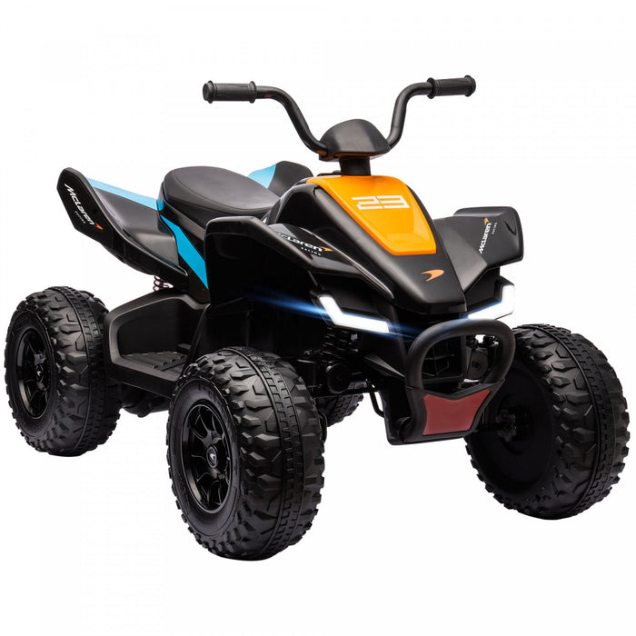 Aosom Mclaren Mcl 35 Liveries Licensed 12v Kids Atv Quad, 4 Wheeler Battery Powered Ride-On Electric
