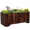 Outsunny 37.5\"x15\"x15.75\" Raised Garden Bed, Wooden Planters For Outdoor Plants, Rectangle Vegetable