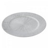 Charger Plate Sand script Silver 13\" - Set of 6 Dinnerware