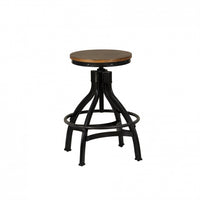 Hawkford Brown Adjustable Height Backless Barstool - Set of 2