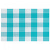 Vinyl Placemat Plaid Teal - Set of 12