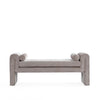 Concord Modern Glam Chenille Accent Bench in Dove 