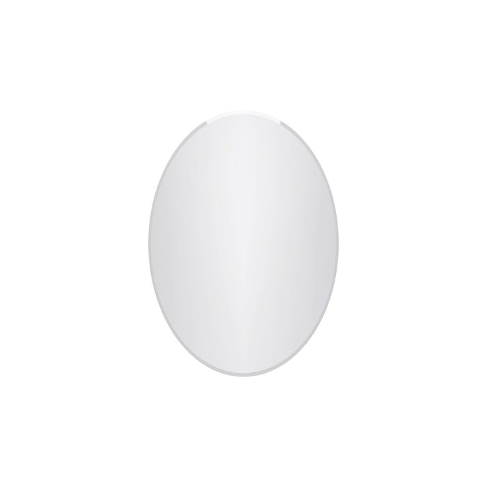 Mortise 20 Inch Frameless Oval Mirror In Chrome 