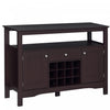 HOMCOM Sideboard Buffet Credenza Storage Cabinet with Drawer Wine Rack