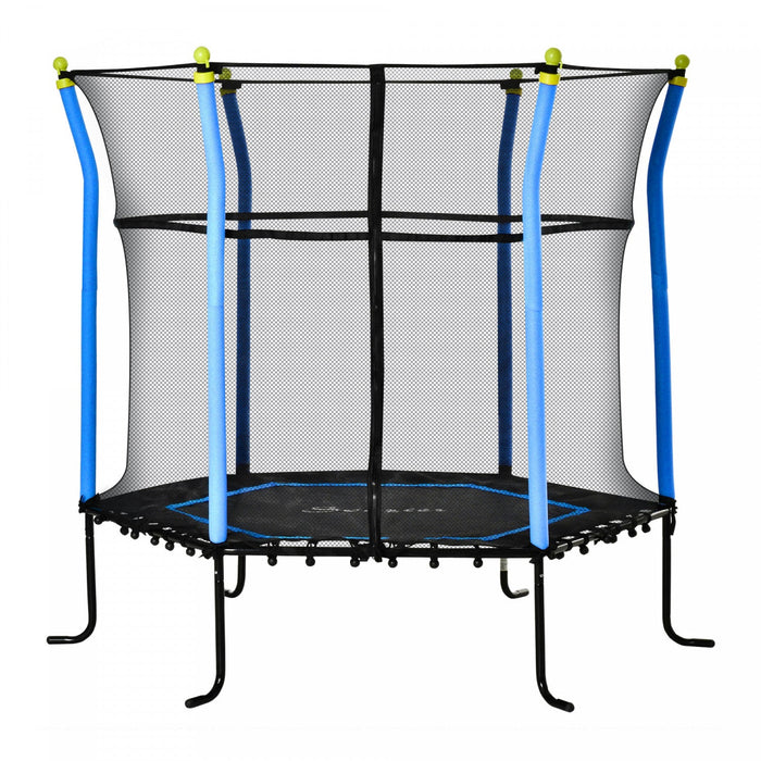 Soozier 63\" Kids Trampoline Mini Indoor/outdoor Bouncer Jumper With Enclosure Net Elastic Thick Padd
