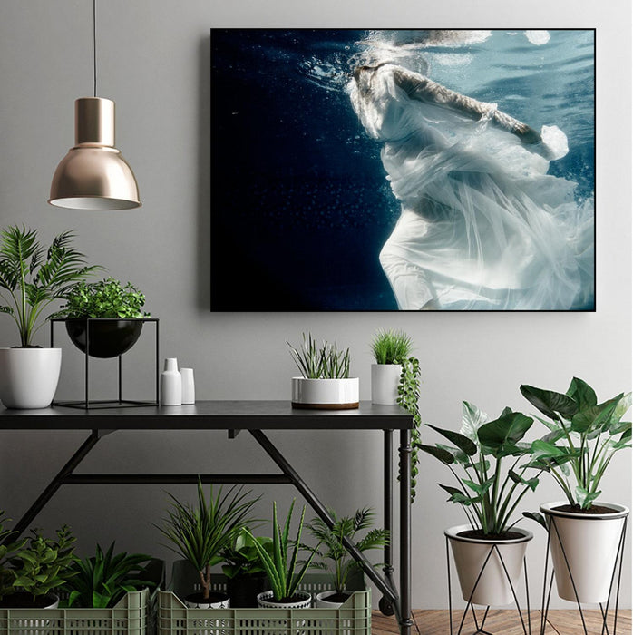 \"Approach\" Canvas Framed Black 40x30 Wall Art