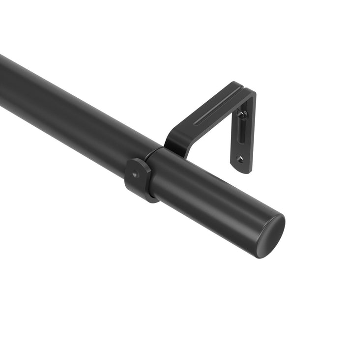 Umbra Zen Matte Black Expandable 1\" Curtain Rod - 32\"-64\" 
