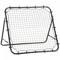 Homcom Rebounder Net Football Training Aid Kickback Target Play Black