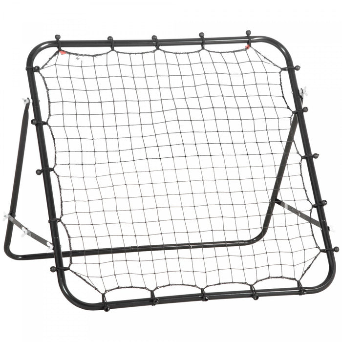Homcom Rebounder Net Football Training Aid Kickback Target Play Black